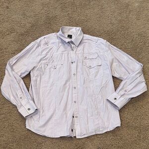 Men's Light Purple Button-Up Shirt